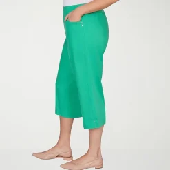 Alfred Dunner Resort Living Womens Wide Leg Capri Pant