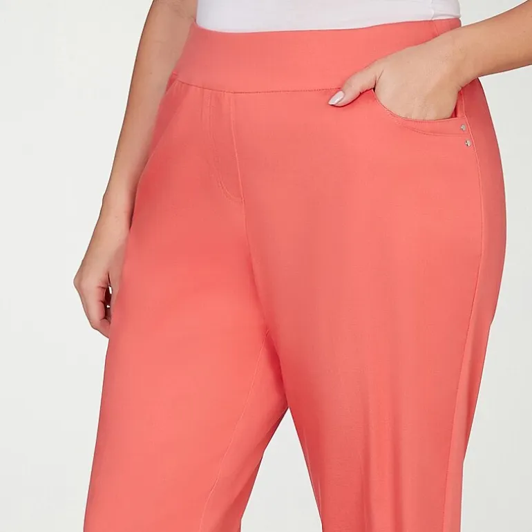 Alfred Dunner Resort Living Womens Wide Leg Capri Pant