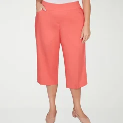Alfred Dunner Resort Living Womens Wide Leg Capri Pant