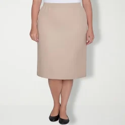 Alfred Dunner Suiting Womens Plus Pencil Skirt
