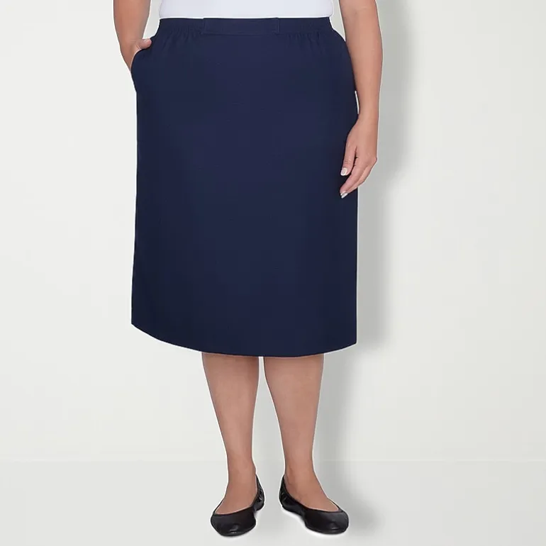 Alfred Dunner Suiting Womens Plus Pencil Skirt