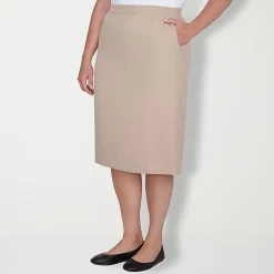 Alfred Dunner Suiting Womens Plus Pencil Skirt