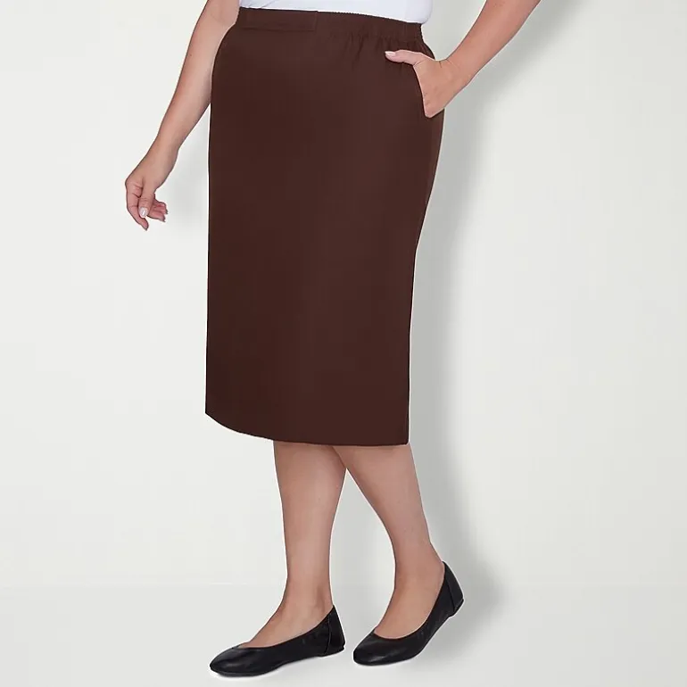 Alfred Dunner Suiting Womens Plus Pencil Skirt