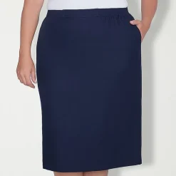 Alfred Dunner Suiting Womens Plus Pencil Skirt