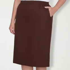 Alfred Dunner Suiting Womens Plus Pencil Skirt