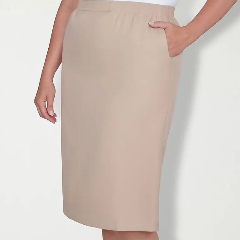 Alfred Dunner Suiting Womens Plus Pencil Skirt