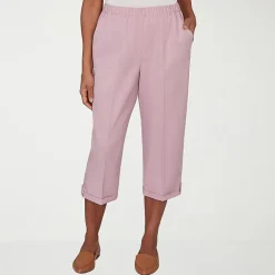 Alfred Dunner Vintage Charm Womens Straight Capri Pant