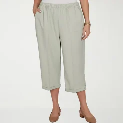 Alfred Dunner Vintage Charm Womens Plus Straight Capri Pant