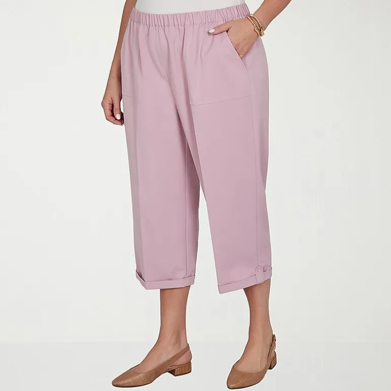 Alfred Dunner Vintage Charm Womens Plus Straight Capri Pant