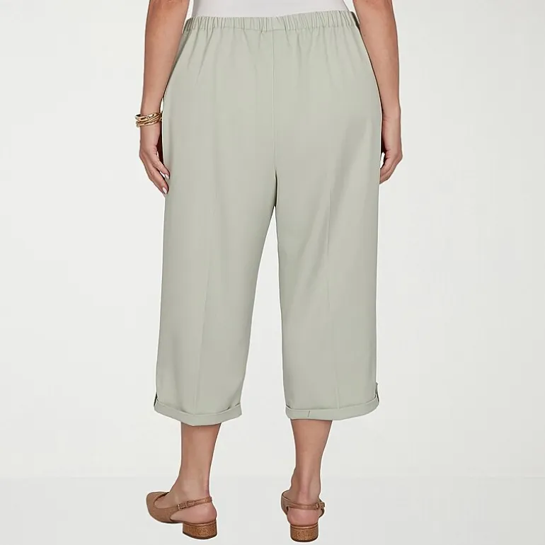Alfred Dunner Vintage Charm Womens Plus Straight Capri Pant
