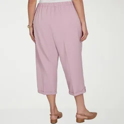 Alfred Dunner Vintage Charm Womens Plus Straight Capri Pant