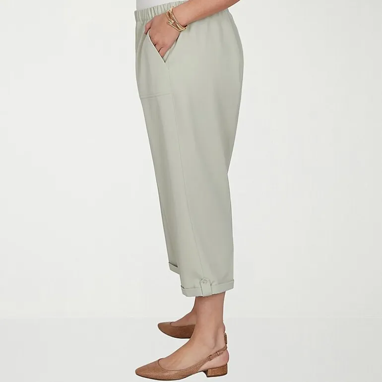 Alfred Dunner Vintage Charm Womens Plus Straight Capri Pant