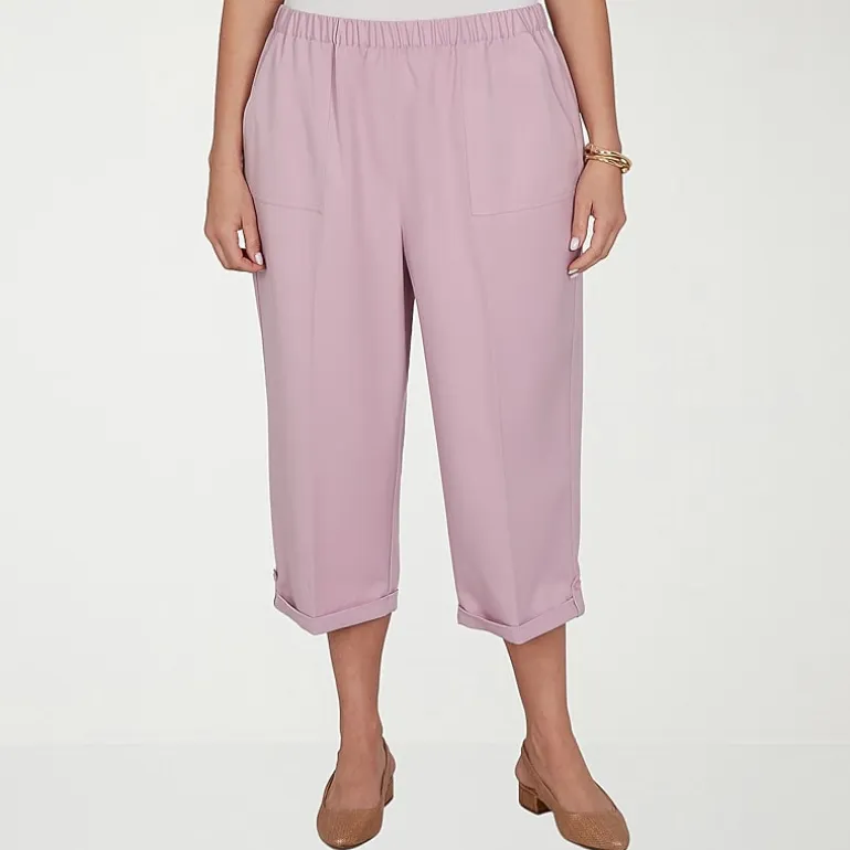 Alfred Dunner Vintage Charm Womens Plus Straight Capri Pant