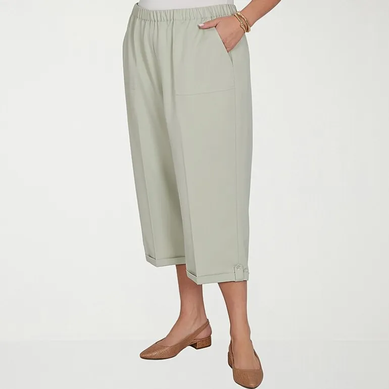 Alfred Dunner Vintage Charm Womens Plus Straight Capri Pant