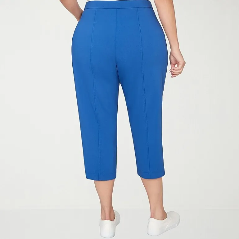 Alfred Dunner Womens Plus Straight Capri Pant