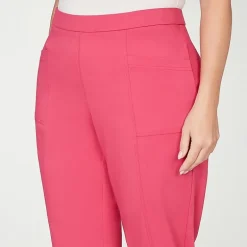 Alfred Dunner Womens Plus Straight Capri Pant