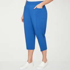 Alfred Dunner Womens Plus Straight Capri Pant
