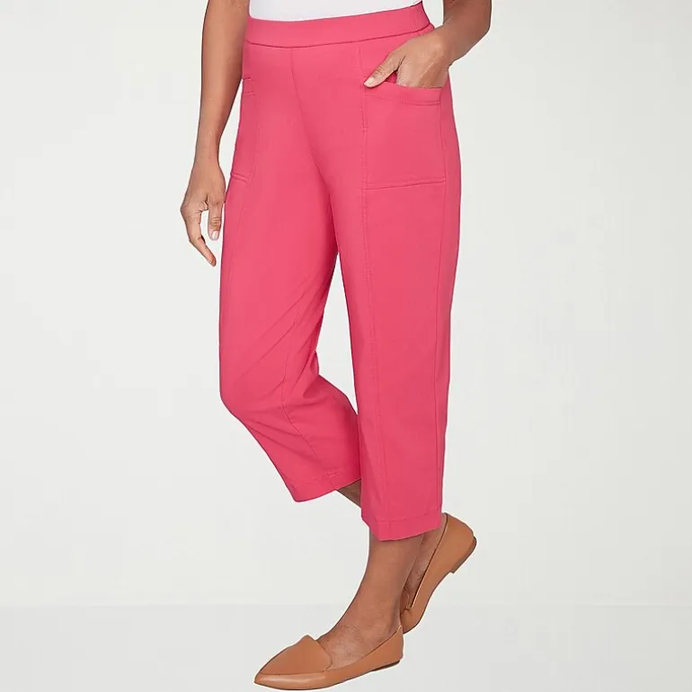 Alfred Dunner Womens Straight Capri Pant