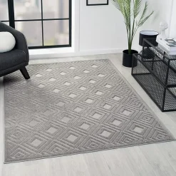 Alina Bel Geometric Indoor Outdoor Rectangular Area Rug