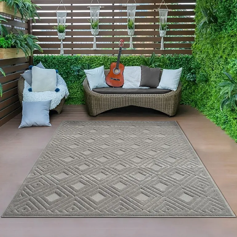 Alina Bel Geometric Indoor Outdoor Rectangular Area Rug