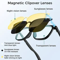 Alpha Digital Magnet Multi-Lens, Bluetooth Audio/Mic, IP65, 5Hr - Smart Glasses