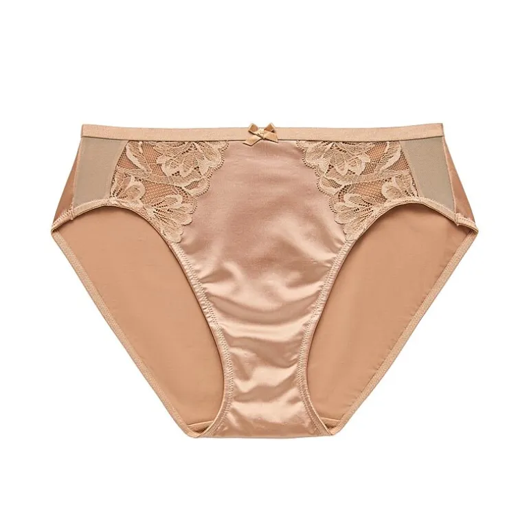 Ambrielle Tulip Lace Shine High Cut Panty