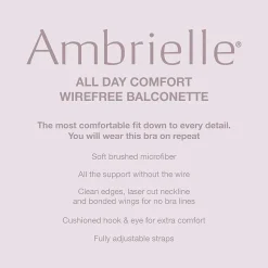 Ambrielle Wireless Balconette Bra 364457