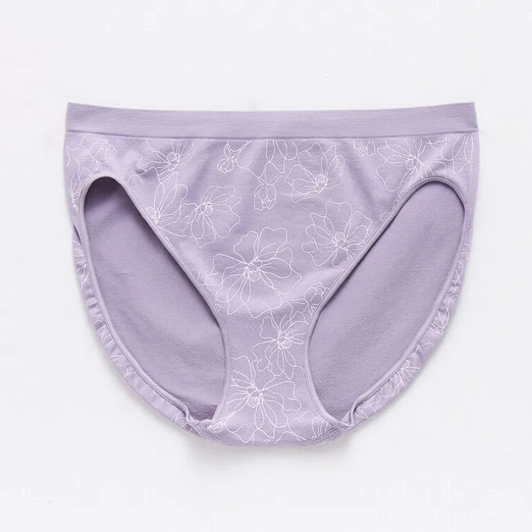 Ambrielle Womens Seamless High Cut Panty