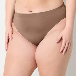 Ambrielle Womens Seamless High Cut Panty