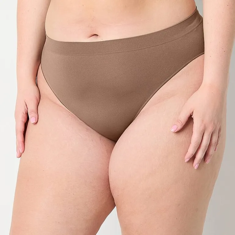 Ambrielle Womens Seamless High Cut Panty