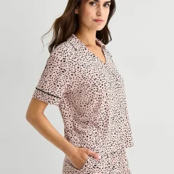 Ambrielle Womens Short Sleeve 2-pc. Pajama Set