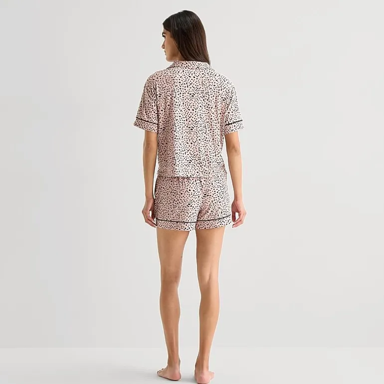 Ambrielle Womens Short Sleeve 2-pc. Pajama Set
