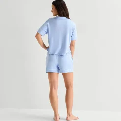 Ambrielle Womens Short Sleeve 2-pc. Pajama Set