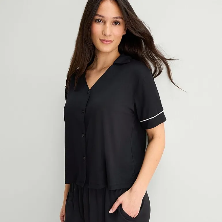 Ambrielle Womens Short Sleeve 2-pc. Pajama Set