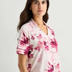 Ambrielle Womens Short Sleeve 2-pc. Pajama Set