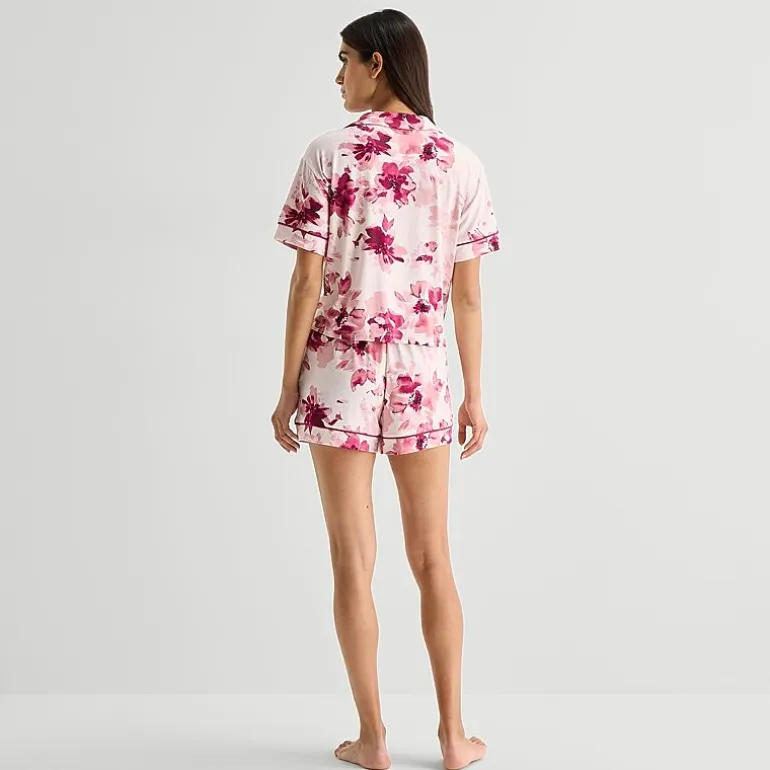 Ambrielle Womens Short Sleeve 2-pc. Pajama Set