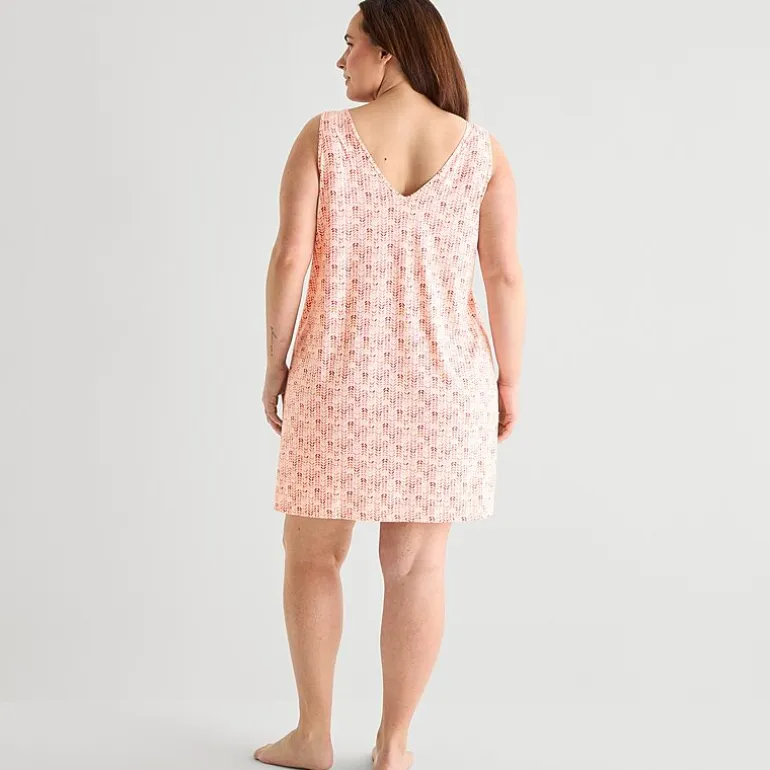 Ambrielle Womens Sleeveless V Neck Nightshirt