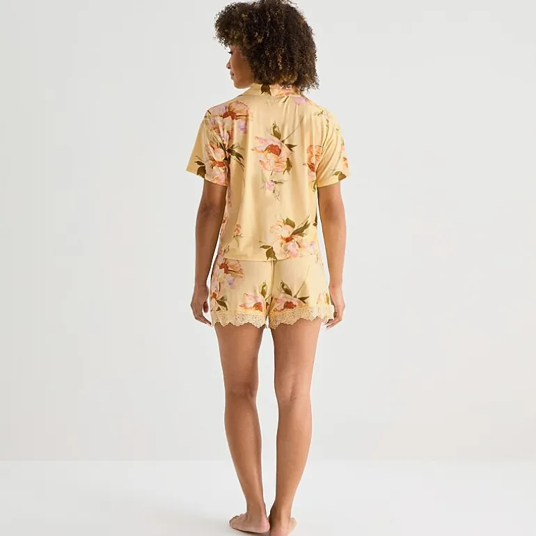 Ambrielle Womens V-Neck Short Sleeve 2-pc. Pajama Set