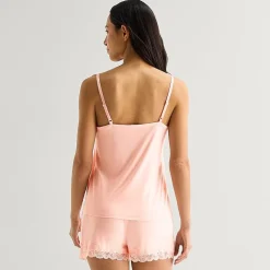 Ambrielle Womens V Neck Sleeveless Pajama Top