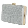 American Glamour Badgley Mischka Crystal  Tab Beaded Clutch