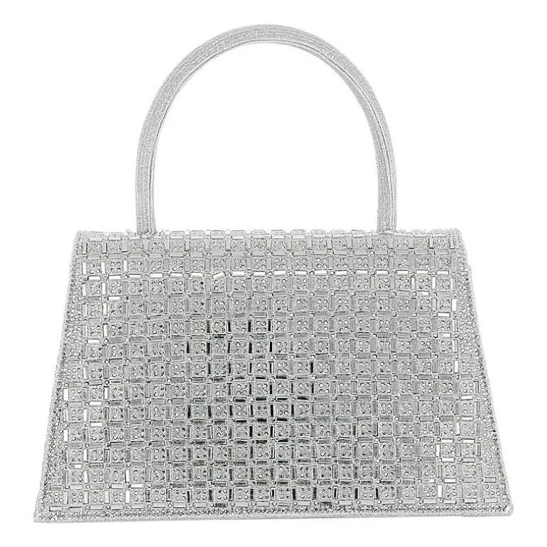American Glamour Badgley Mischka Crystal Flap Beaded Clutch