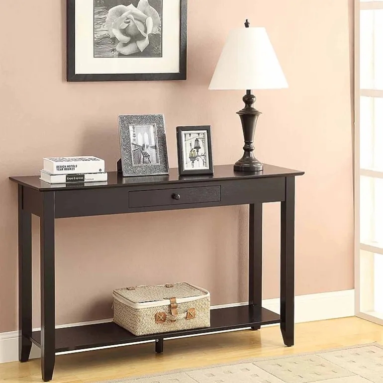 American Heritage 1 Drawer Console Table with Shelf