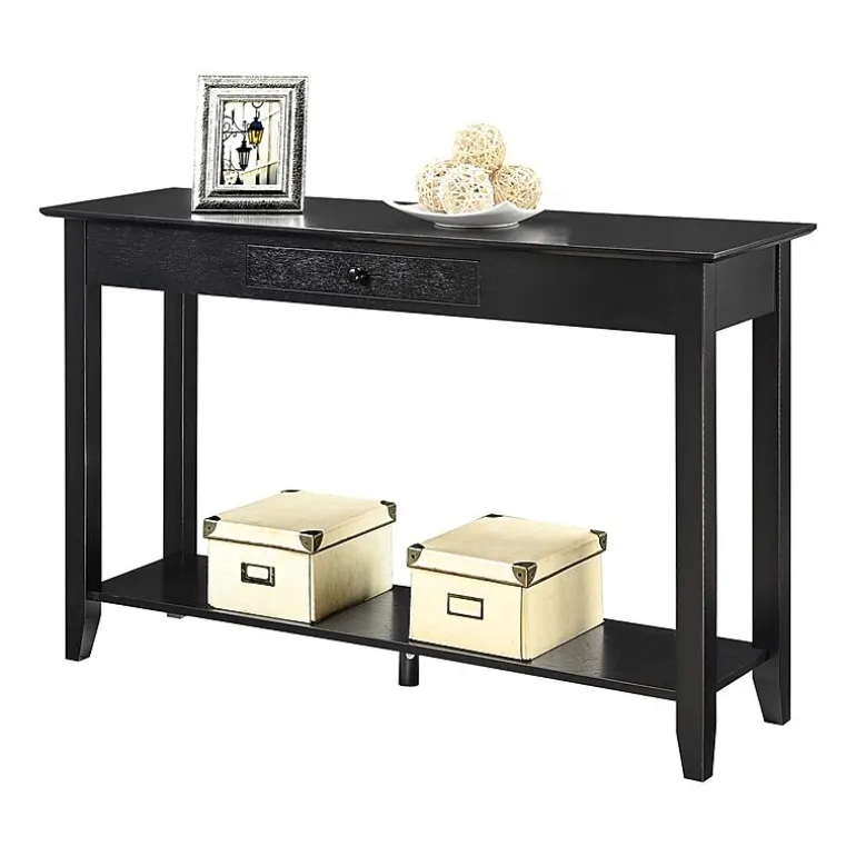 American Heritage 1 Drawer Console Table with Shelf
