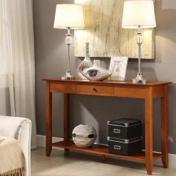 American Heritage 1 Drawer Console Table with Shelf