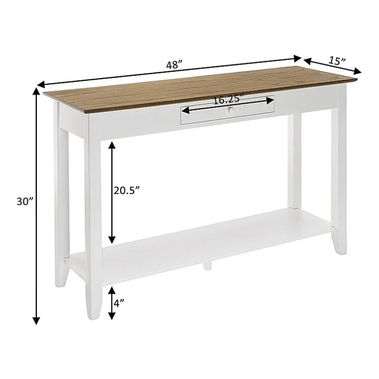 American Heritage 1 Drawer Console Table with Shelf