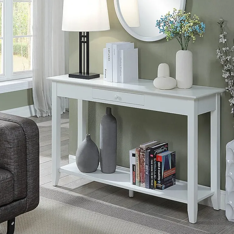 American Heritage 1 Drawer Console Table with Shelf