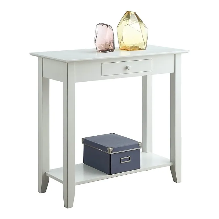 American Heritage 1 Drawer Hall Table with Shelf