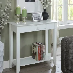 American Heritage 1 Drawer Hall Table with Shelf