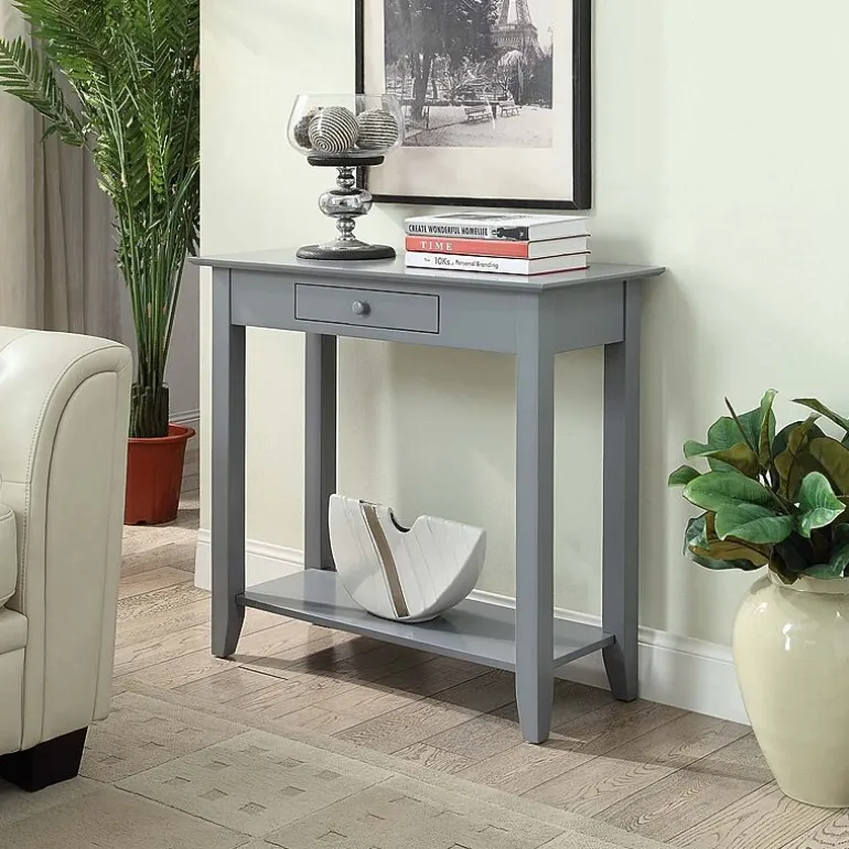 American Heritage 1 Drawer Hall Table with Shelf