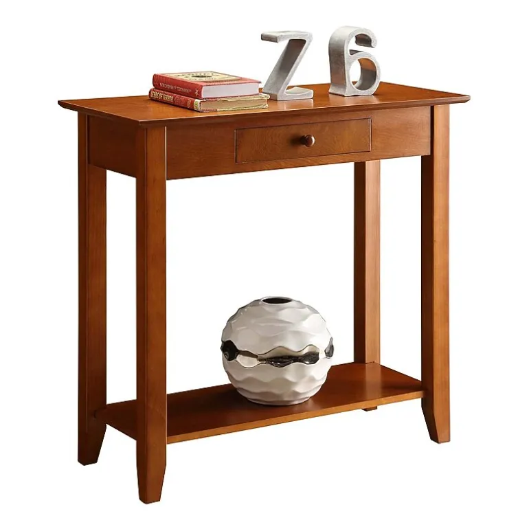 American Heritage 1 Drawer Hall Table with Shelf